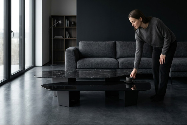 Luxury coffee table wood tables living room high-quality furniture side table