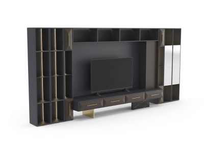 Luxurious living room wall unit furniture wood TV stand modern design new