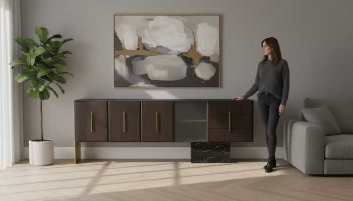 Modern sideboard wood chest furniture luxury design TV stand new