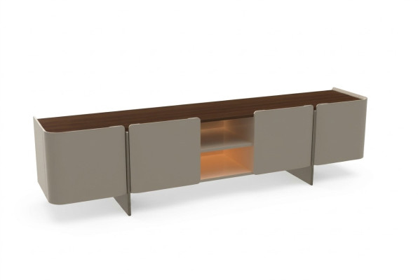 Modern luxury gray wall TV unit