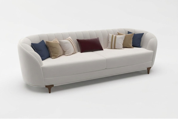 Modern white sofa in the living room Exclusive 3-seater sofas 250cm luxury