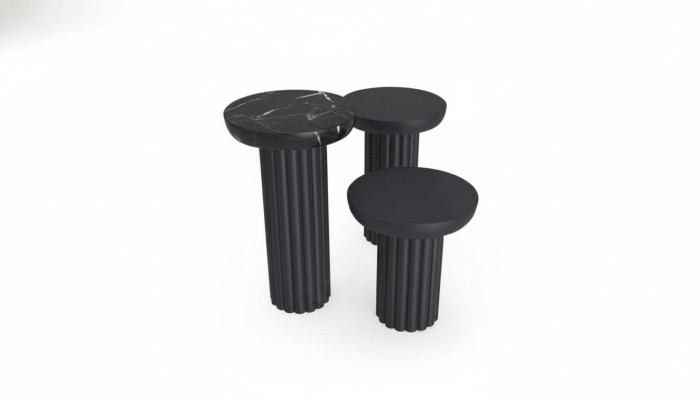 Side table, living room, luxury table design, side tables, black novelty