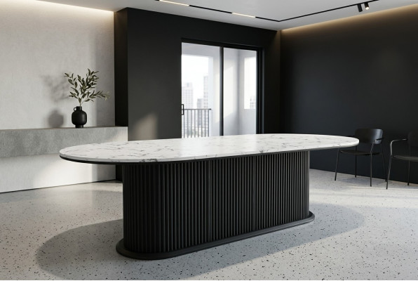 Dining table wood dining room table modern black oval table furniture modern new