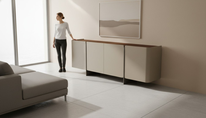 Modern wooden buffet for luxury living space 220cm