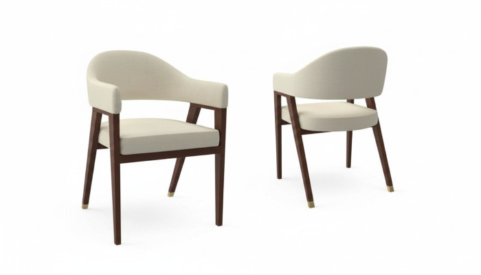 Design chairs upholstered hotel chair textile wood furniture in the dining room new
