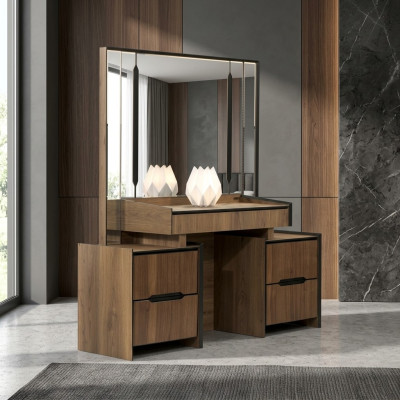 Elegant dressing table with mirror luxury furniture in the bedroom new