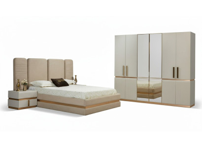Modern beige dressing table with mirror height 180 cm luxurious furniture new