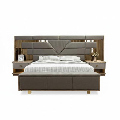 Bed Nightstand 3-piece Bedroom Set Design Modern Luxury Elegant Complete