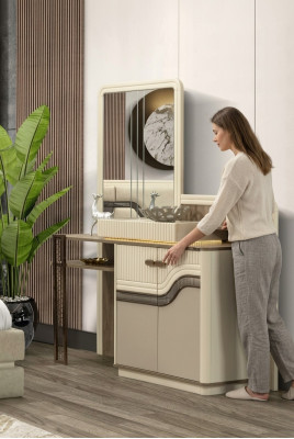 Designer dressing table with mirror in the bedroom chic furniture dresser
