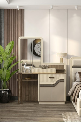 Designer dressing table with mirror in the bedroom chic furniture dresser