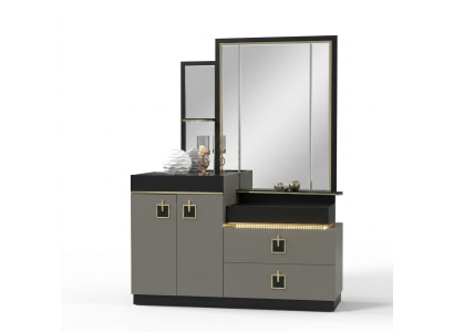 Dressing table with mirror console wooden modern bedroom