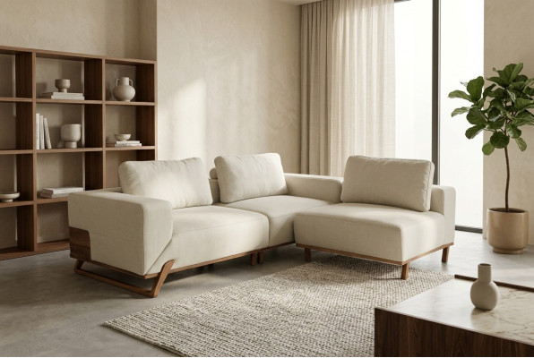 Design living room sofa furniture corner sofa fabric upholstery couch L-shape sofas