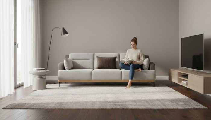 3-seater sofa design sofas upholstery couches fabric relax modern 225cm