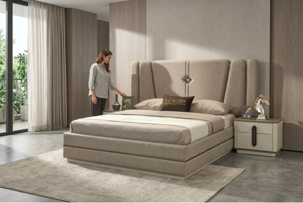 Bed Nightstand 3-piece Bedroom Set Stylish Design Modern Luxury Beds