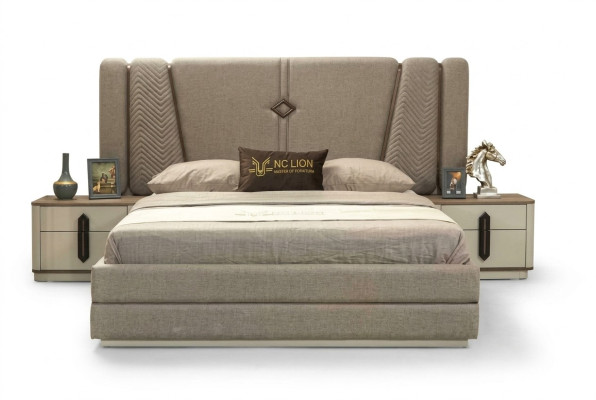Bed Nightstand 3-piece Bedroom Set Stylish Design Modern Luxury Beds
