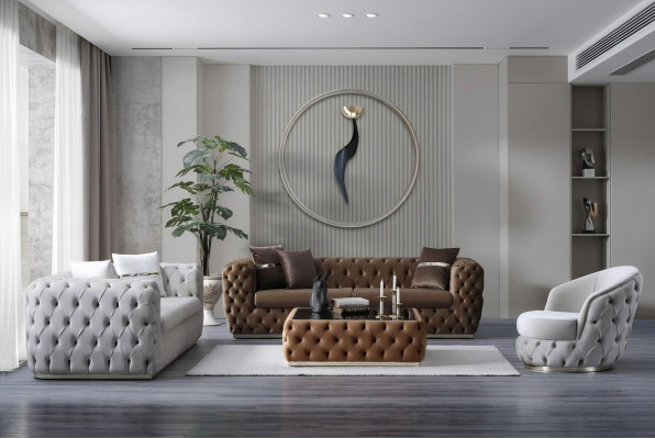 Luxury Sofa Set 3+3+1 Seater Design Sofa Upholstery Modern Set