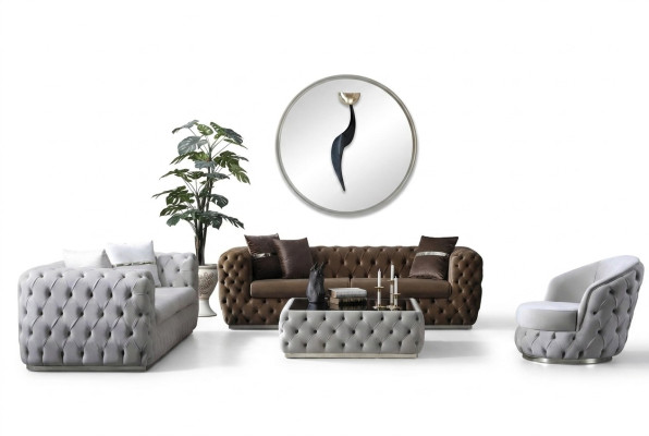 Luxury Sofa Set 3+3+1 Seater Design Sofa Upholstery Modern Set