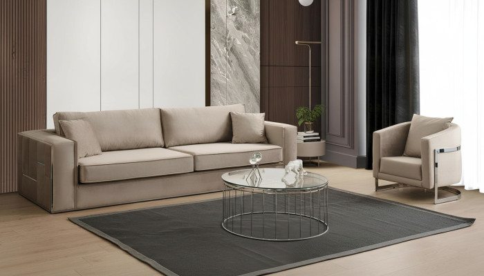 Sofa set 2 piece living room complete sofa suite 3+1 seater furniture textile