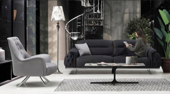 Set sofa suite 3+1 seater upholstered suite luxury 2-piece living room furniture sofa