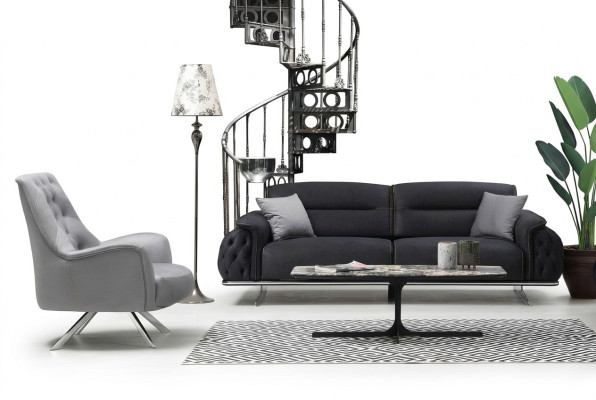 Set sofa suite 3+1 seater upholstered suite luxury 2-piece living room furniture sofa