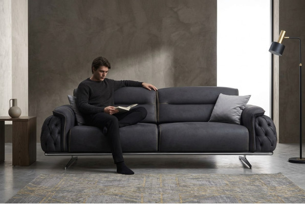 Perfect soft 3-seater sofa for living room fabric upholstery furniture new luxury