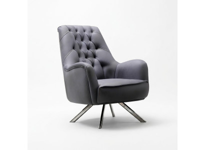 Armchair Design Couch Sofa Relax Textile Upholstery Seat Luxury Gray New