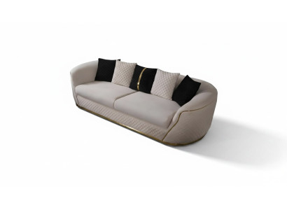 3-seater sofa design sofas upholstery white textile relax modern 235 cm
