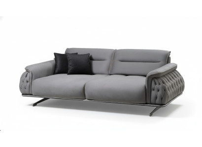 Designer soft 3-seater sofa for living room textile upholstery new luxury