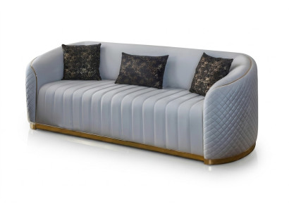 Sofa Luxury Living Room Modern Three-Seater Furniture Sofa 3-Seater Wood Textile