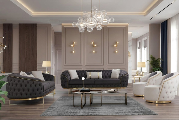 Luxury sofa set 4-piece 3+3+1+1 seat sofa couches furniture couch living room