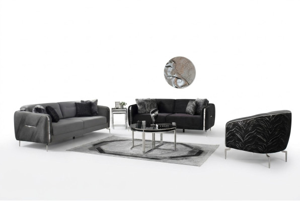 Modern Sofa Set 3 pcs Living Room Luxury Sofa Suite 3+3+1 Seater Furniture