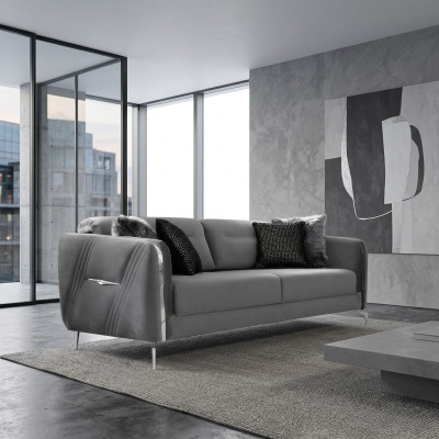 Luxury Sofa Three-Seater Modern Upholstered Fabric 3 Seater Living Room 235cm
