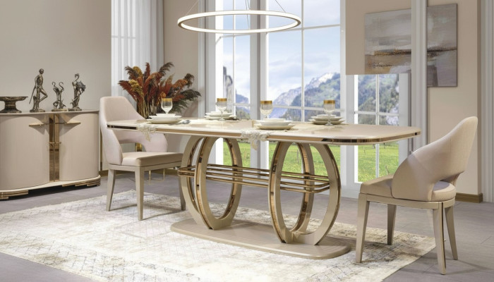 Dining table dining room table dining nook dining room furniture table wood gold beige