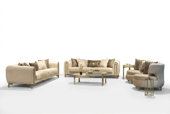 Sofa suite 3+3+1 seater seat cushion couch set design sofa new 4-piece fabric