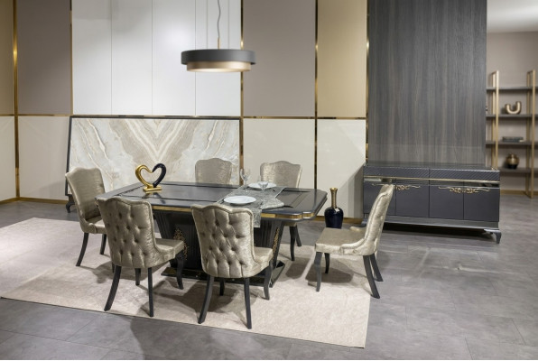 Dining room set dining group table 7-piece complete set dining table 6 chairs suite