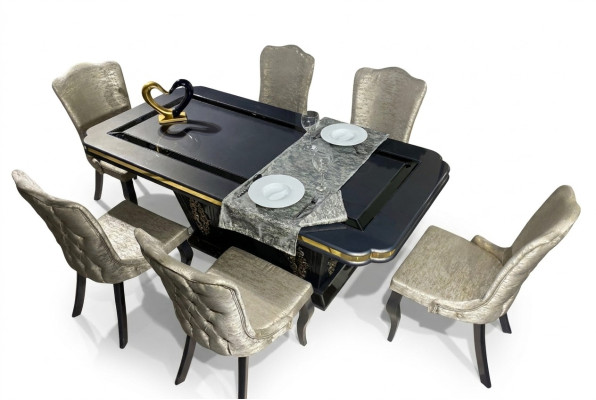 Dining room set dining group table 7-piece complete set dining table 6 chairs suite