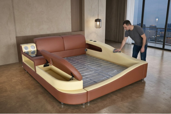 Multi-function Bed Luxury Hotel Double Bed Design Furniture 180x200