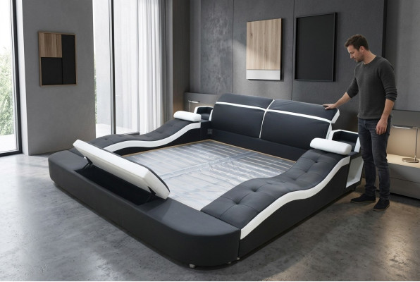 Multifunction bed double beds hotel big upholstery bedroom furniture