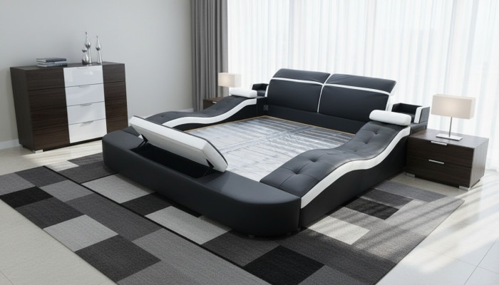Multifunction bed double beds hotel big upholstery bedroom furniture