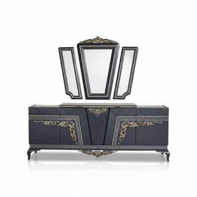 Sideboard Modern Dresser Cabinet with 3 Mirror Storage Baroque