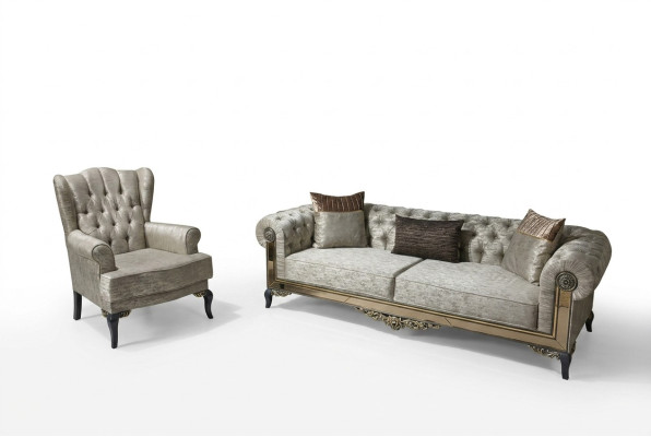 Sofa set 3+1 seater set design sofas upholstery textile relax sofa 2-piece