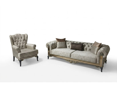 Sofa set 3+1 seater set design sofas upholstery textile relax sofa 2-piece