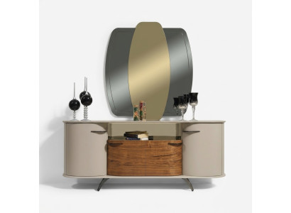 Sideboard Spiegel Wohnzimmer Designer Luxus Kommoden Modern Weiß Neu
