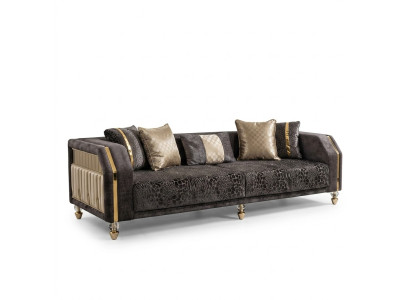 Luxus Dreisitzer Luxus Glänzend Samt Sofa 3 Sitzer Wohnzimmer Sofas Textil