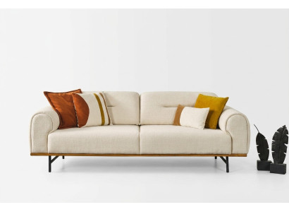Modern sofa 3-seater luxury beige design furniture in living room couches