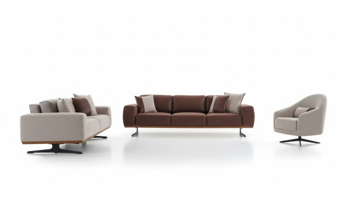 Luxury Sofa Set 4+3+1 Seater Modern Furniture Couch Living Room Sofa Set