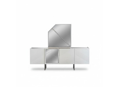 Hellgraue Anrichte Exklusive Kommode Wohnzimmer Sideboard Holz Möbel