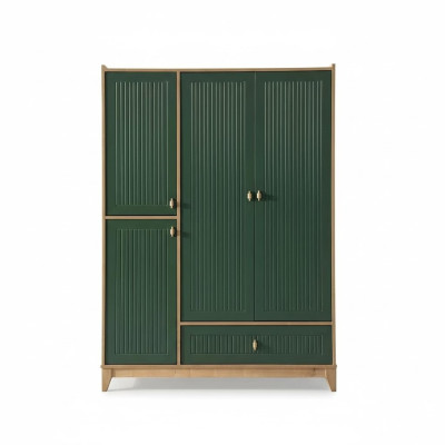 Luxurious green wardrobe wooden furniture for children's rooms novelty