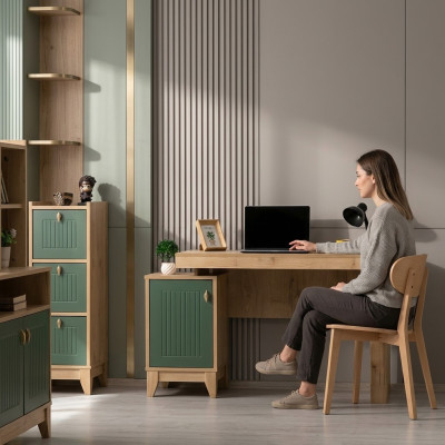 Modern desk, wooden desk, youth children's room design furniture