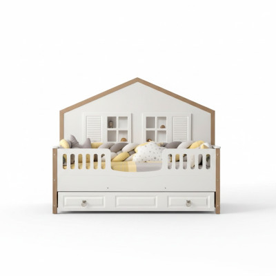 Perfect children's room bed frame children's room furniture light wood novelty